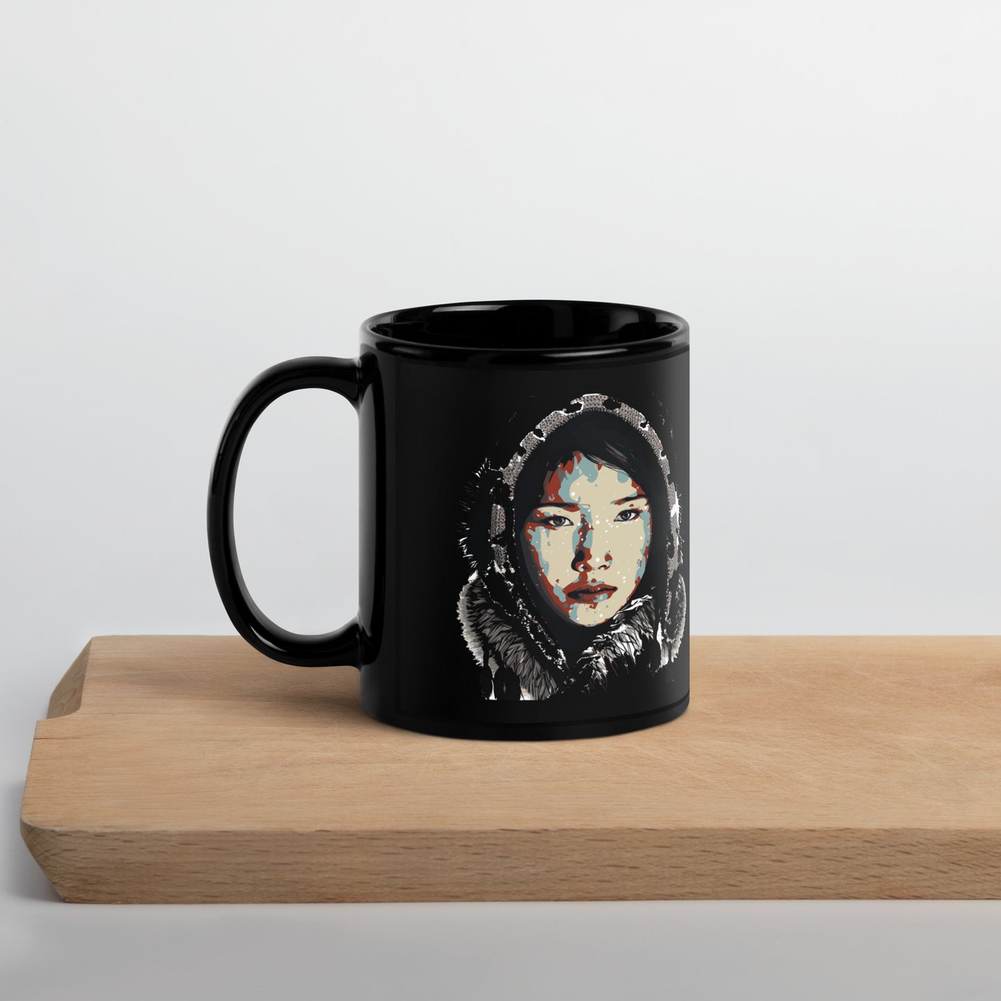 Alaskan Women Black Glossy Mug