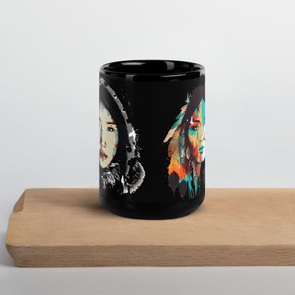 Alaskan Women Black Glossy Mug