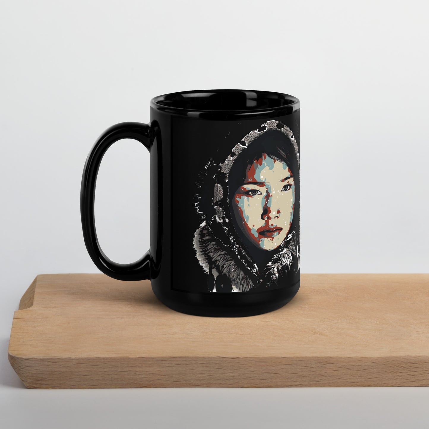 Alaskan Women Black Glossy Mug