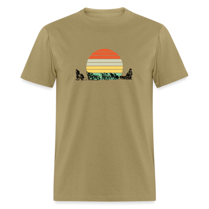 Retro Dogsled T-Shirt - khaki