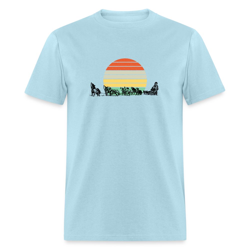 Retro Dogsled T-Shirt - powder blue