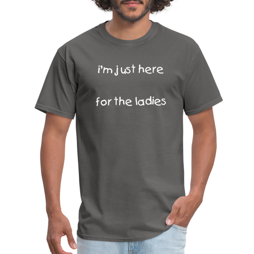 Im Just Here T-Shirt - charcoal