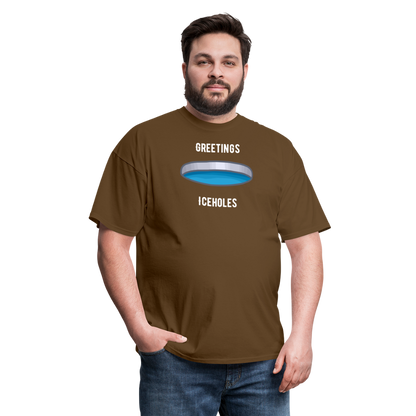 Greetings Iceholes T-Shirt - brown