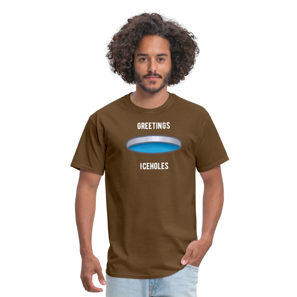 Greetings Iceholes T-Shirt - brown