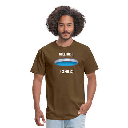 Greetings Iceholes T-Shirt - brown