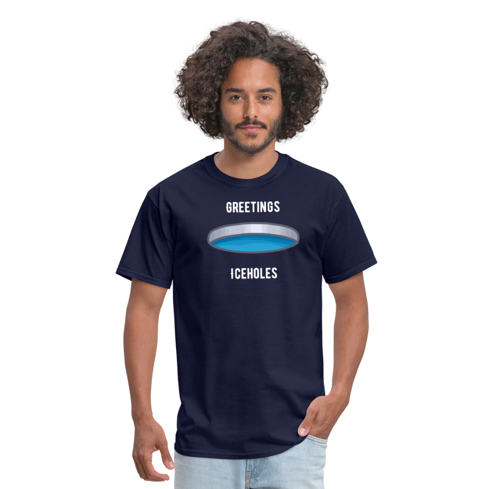 Greetings Iceholes T-Shirt - navy