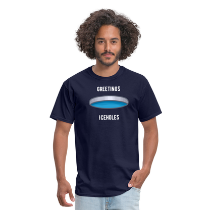 Greetings Iceholes T-Shirt - navy