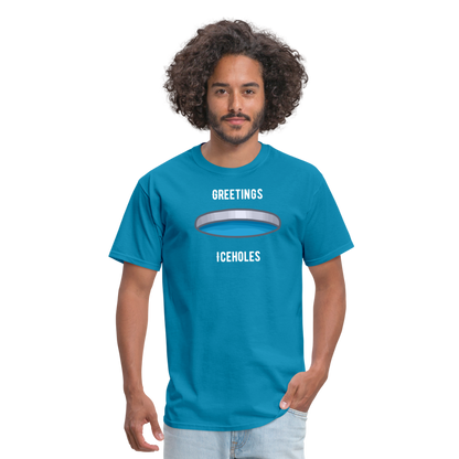 Greetings Iceholes T-Shirt - turquoise