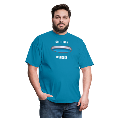 Greetings Iceholes T-Shirt - turquoise