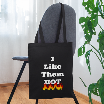 I Like Them Hot Tote Bag - black