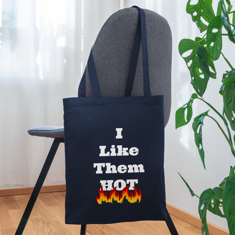 I Like Them Hot Tote Bag - navy