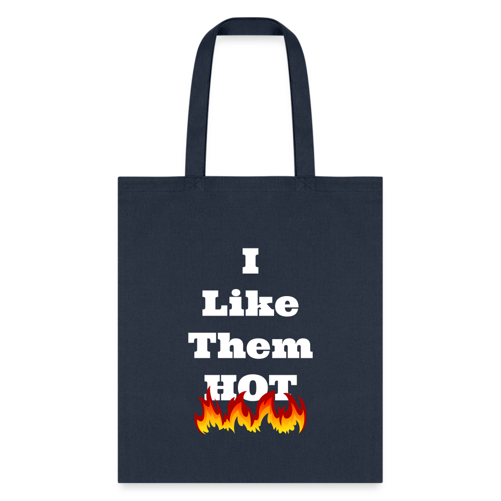 I Like Them Hot Tote Bag - navy