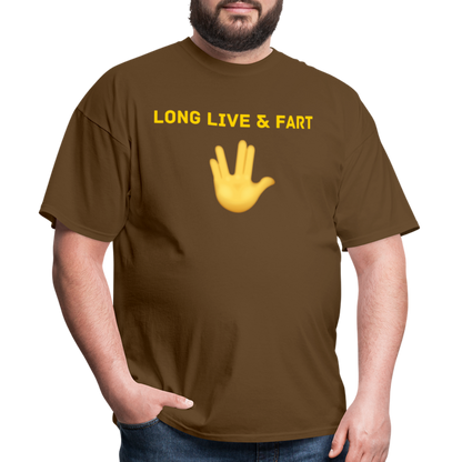 Long Live & Fart T-Shirt - brown