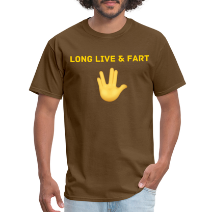 Long Live & Fart T-Shirt - brown