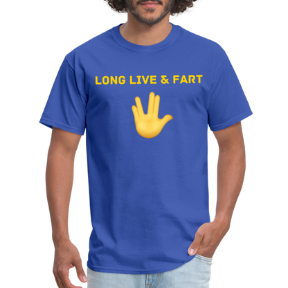 Long Live & Fart T-Shirt - royal blue