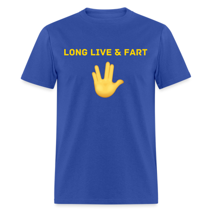 Long Live & Fart T-Shirt - royal blue