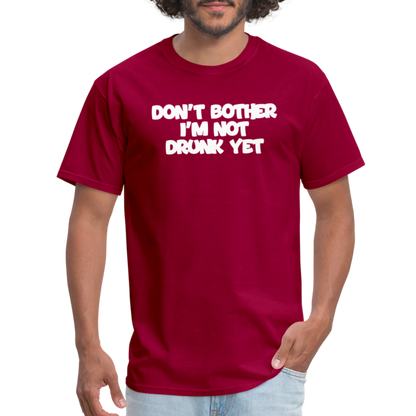 Dont Bother T-Shirt - dark red