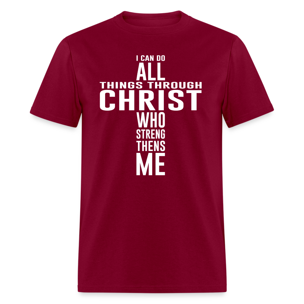 Through Christ T-Shirt - burgundy