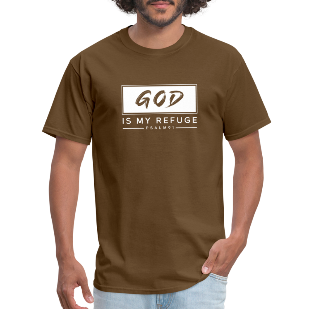 God Is My Refuge T-Shirt - brown