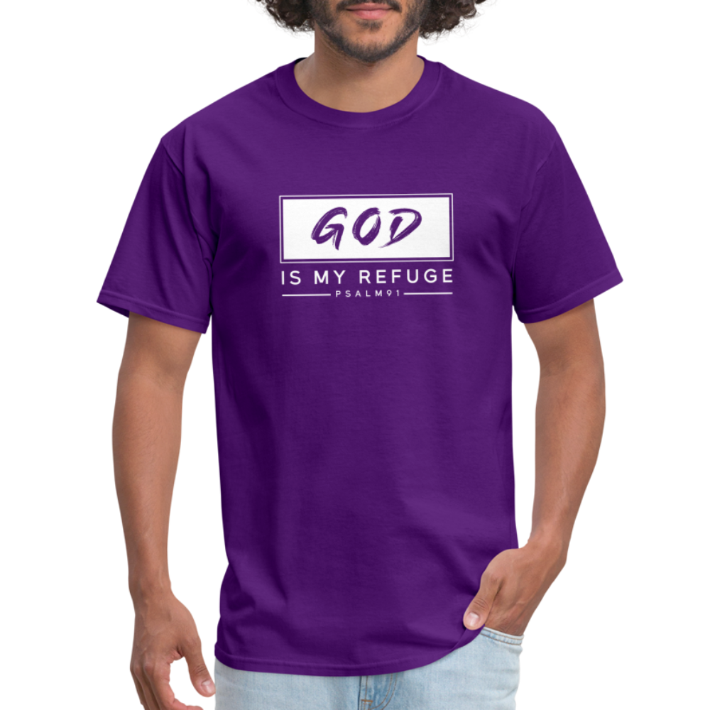 God Is My Refuge T-Shirt - purple