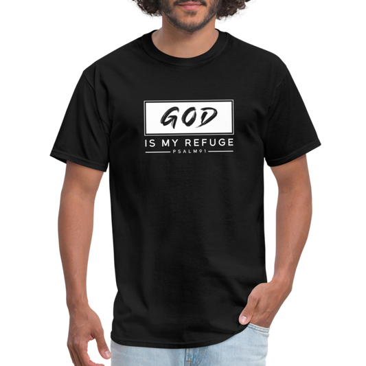 God Is My Refuge T-Shirt - black