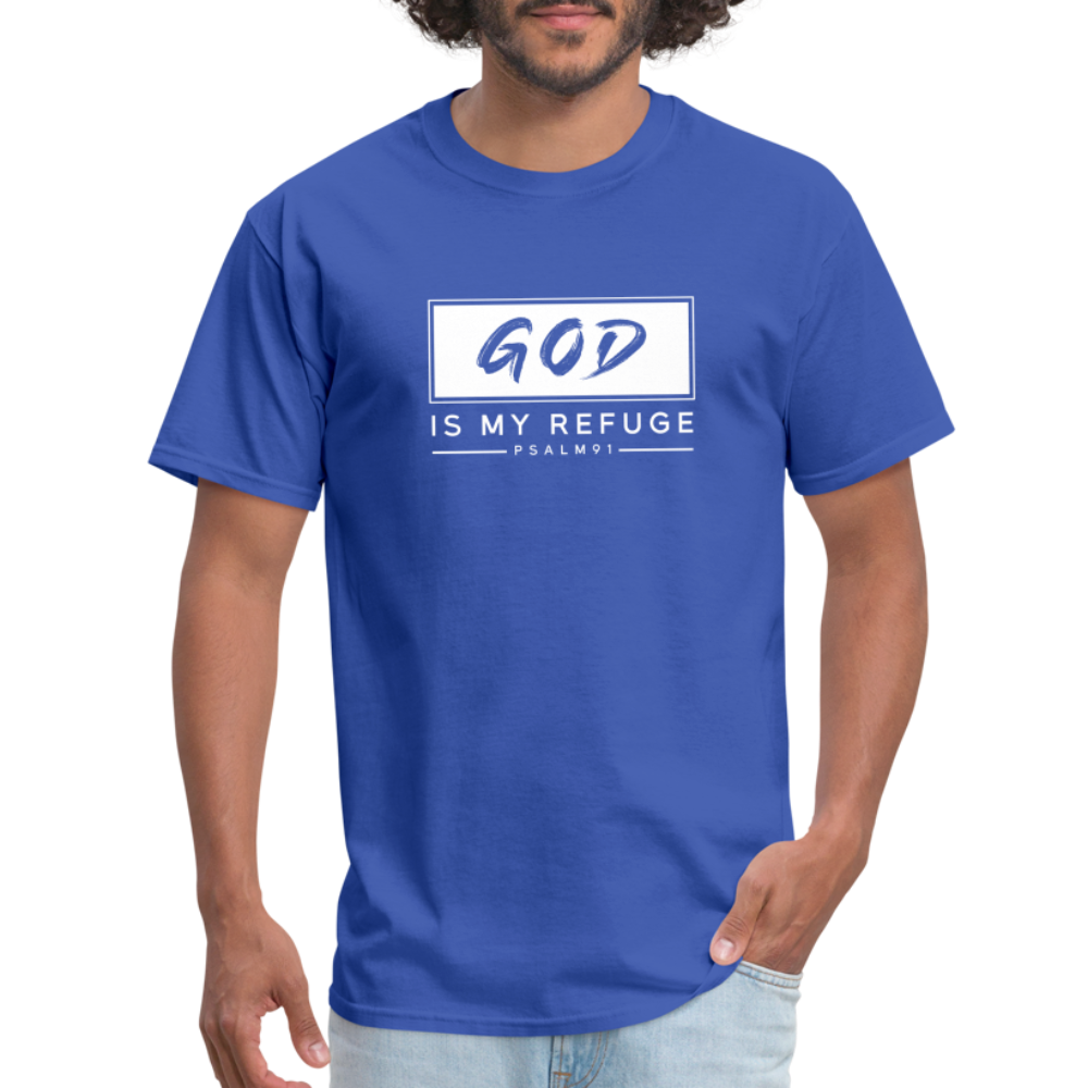 God Is My Refuge T-Shirt - royal blue