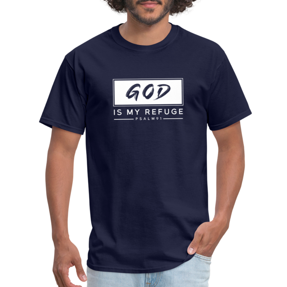 God Is My Refuge T-Shirt - navy