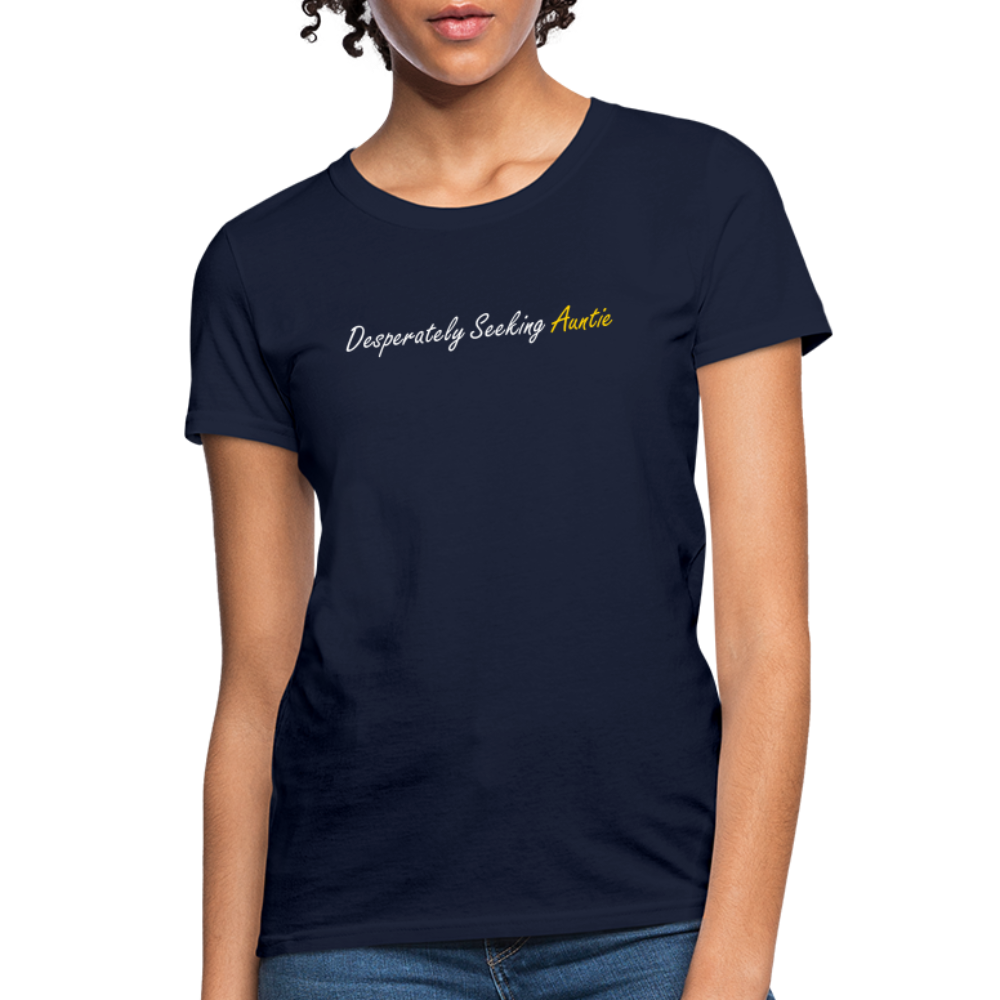 Desperately Seeking Auntie Women's T-Shirt - navy