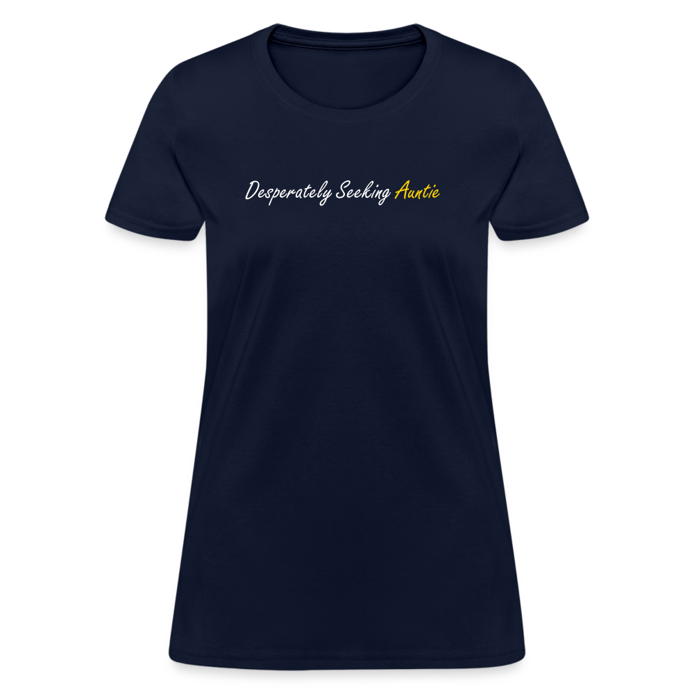 Desperately Seeking Auntie Women's T-Shirt - navy