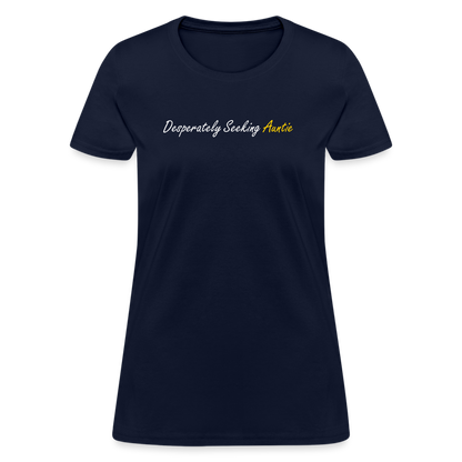 Desperately Seeking Auntie Women's T-Shirt - navy