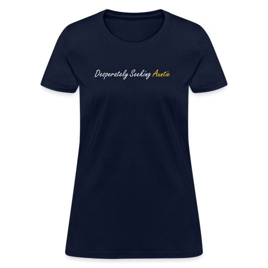 Desperately Seeking Auntie Women's T-Shirt - navy