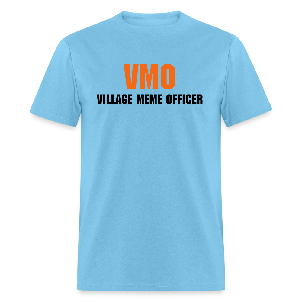 Village Meme Officer T-Shirt - aquatic blue