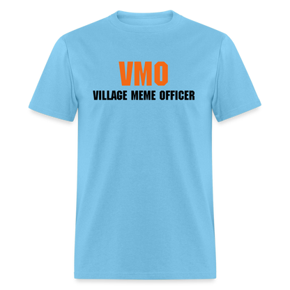 Village Meme Officer T-Shirt - aquatic blue