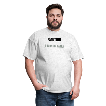 Caution T-Shirt - light heather gray