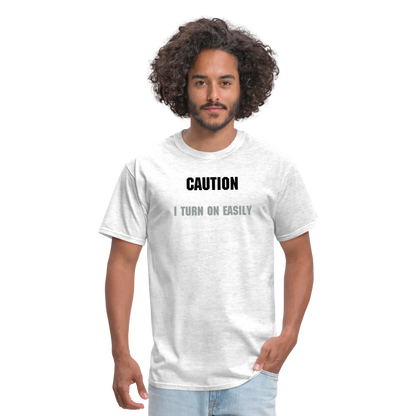 Caution T-Shirt - light heather gray