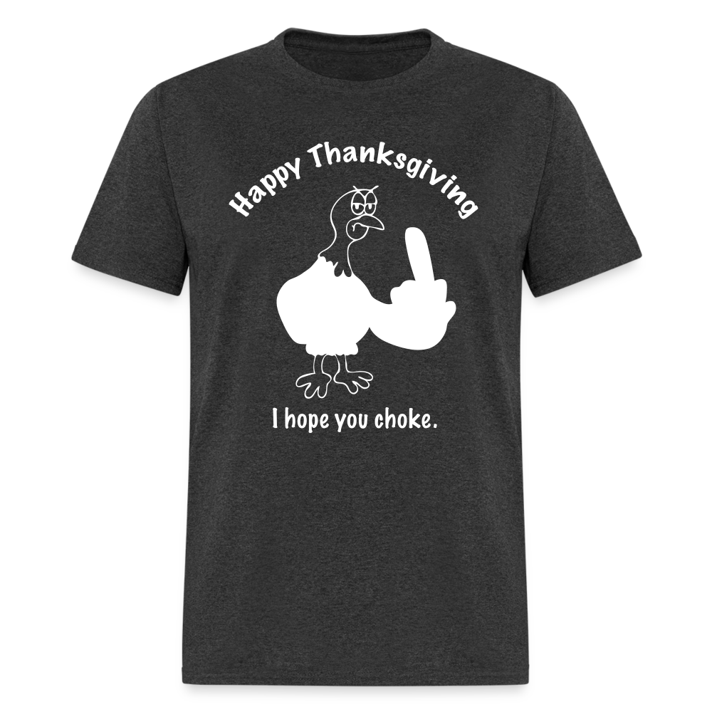 Happy Thanksgiving T-Shirt - heather black