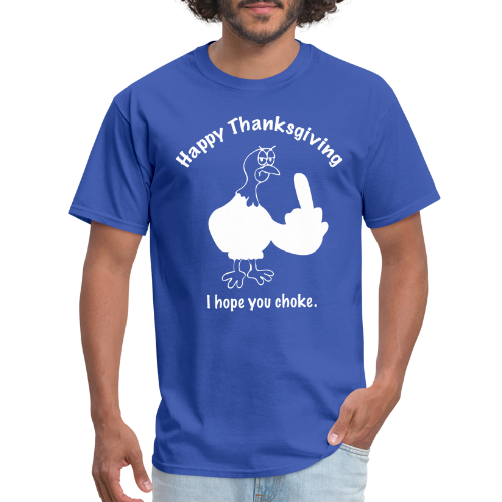 Happy Thanksgiving T-Shirt - royal blue