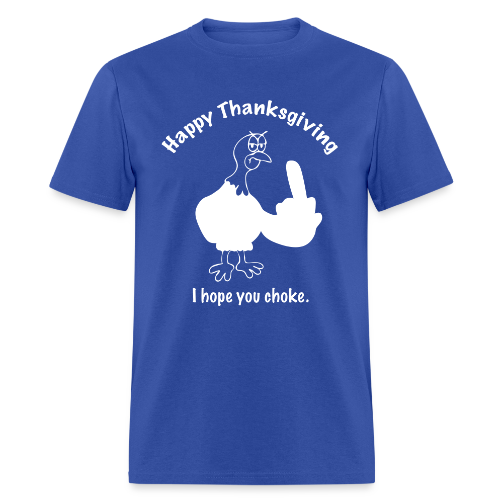 Happy Thanksgiving T-Shirt - royal blue