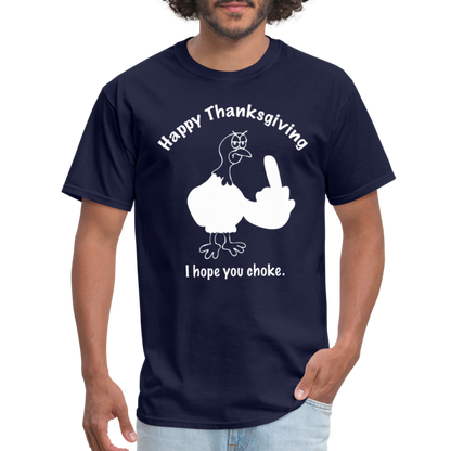 Happy Thanksgiving T-Shirt - navy