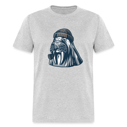 Walrus Fisherman T-Shirt - heather gray