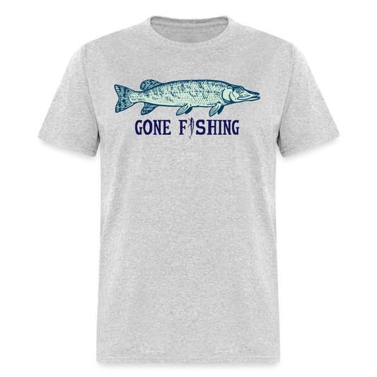 Pike Fishing T-Shirt - heather gray