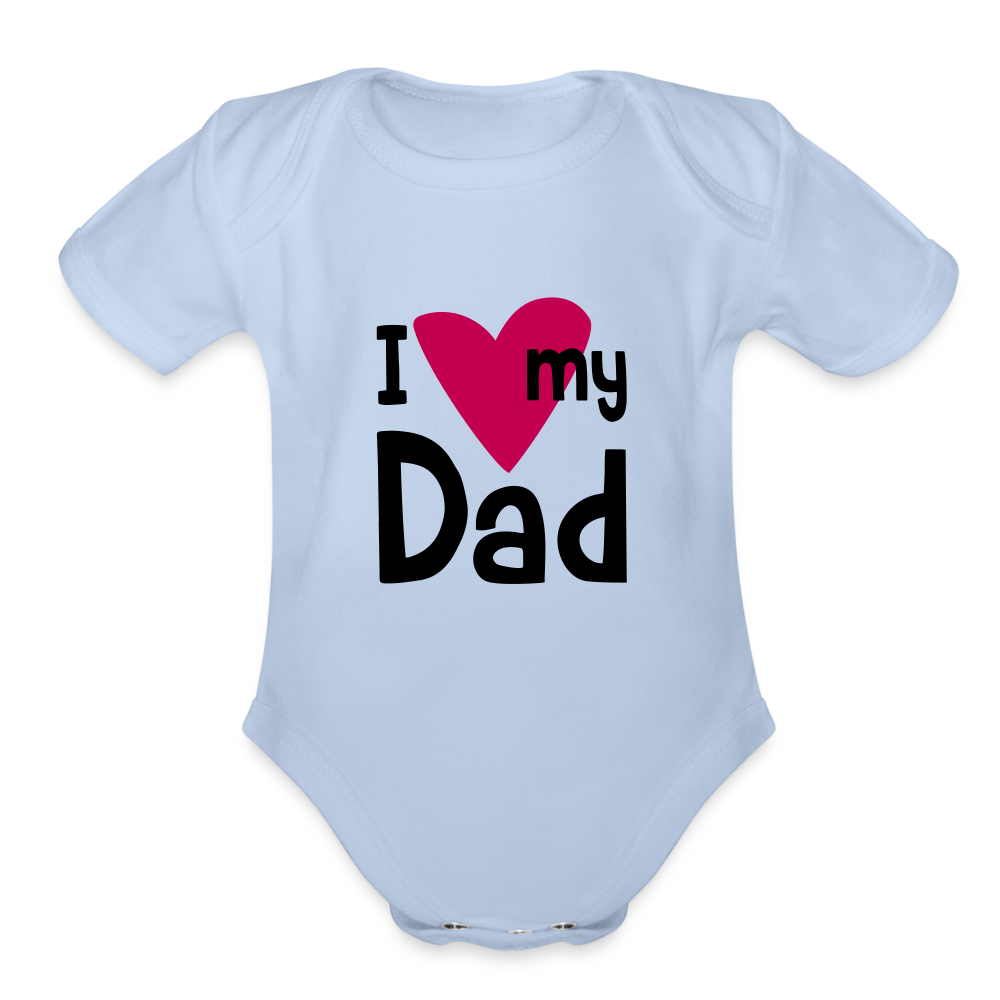 Love Dad Baby Bodysuit - sky