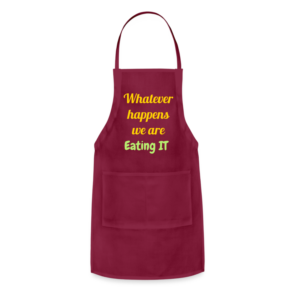 Whatever Happens Apron - burgundy