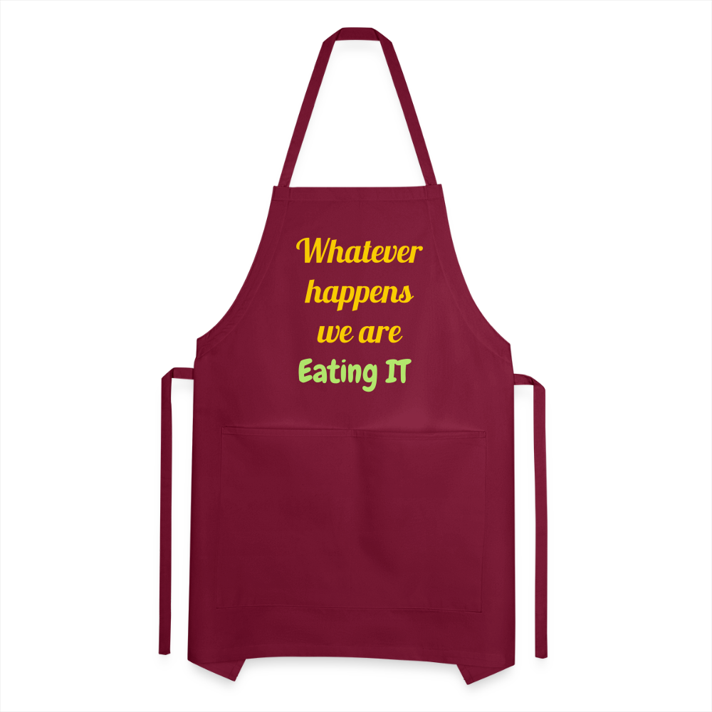 Whatever Happens Apron - burgundy