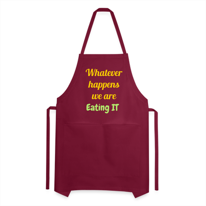 Whatever Happens Apron - burgundy