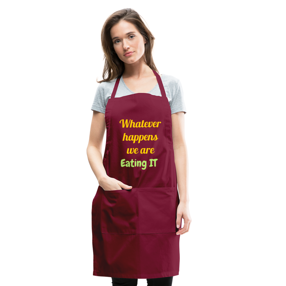 Whatever Happens Apron - burgundy