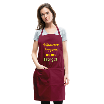 Whatever Happens Apron - burgundy