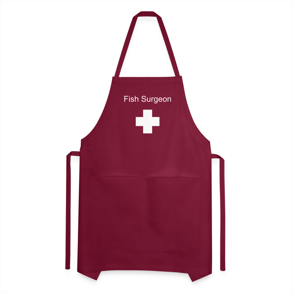 Fish Surgeon Apron - burgundy