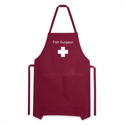 Fish Surgeon Apron - burgundy