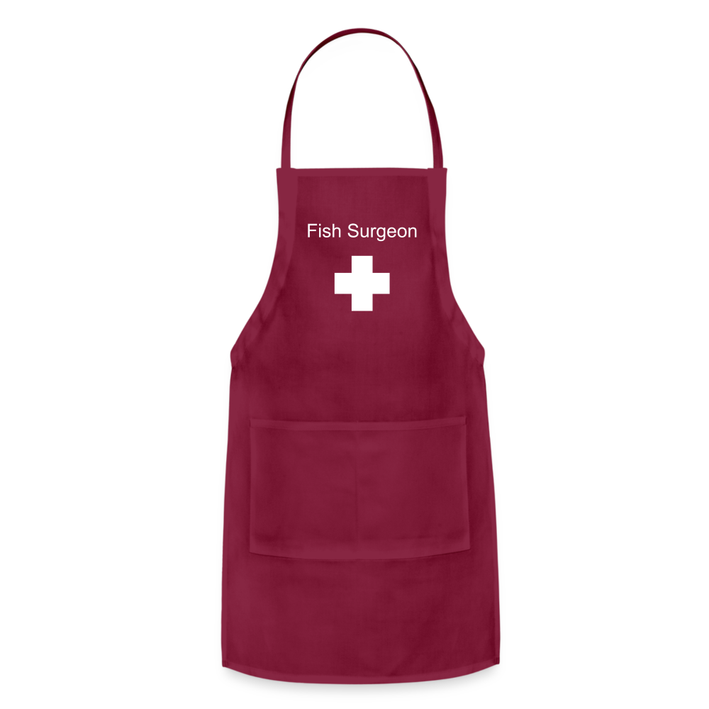 Fish Surgeon Apron - burgundy